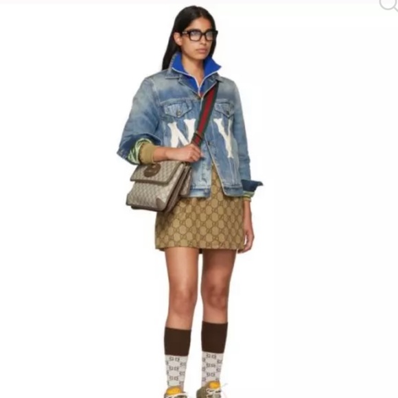 NEW WITH TAGS AUTHENTIC GUCCI NY Yankees Insulated Denim Jacket - Picture 3 of 8